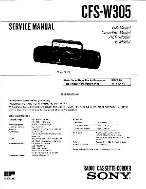 Сервисная инструкция Sony CFS-W305 ― Manual-Shop.ru