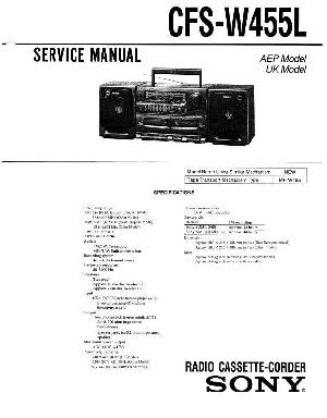 Сервисная инструкция Sony CFS-W455L  ― Manual-Shop.ru