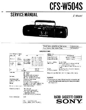 Сервисная инструкция Sony CFS-W504S ― Manual-Shop.ru
