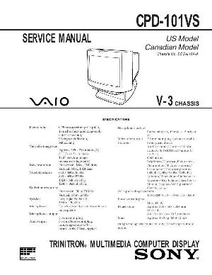 Сервисная инструкция Sony CPD-101VS (V-3 chassis) ― Manual-Shop.ru