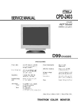 Сервисная инструкция Sony CPD-2403 (D99) ― Manual-Shop.ru