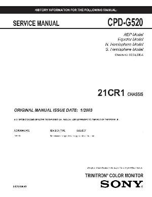 Сервисная инструкция Sony CPD-G520 (21CR1) ― Manual-Shop.ru