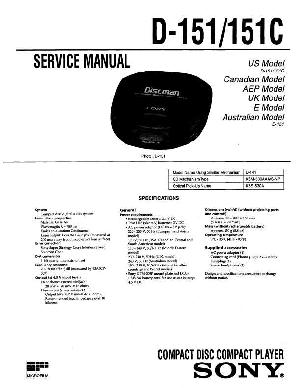 Service manual Sony D-151, D-151C  ― Manual-Shop.ru