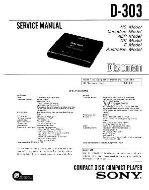 Сервисная инструкция Sony D-303 ― Manual-Shop.ru