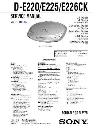 Сервисная инструкция Sony D-E220, D-E225, D-E226CK ― Manual-Shop.ru