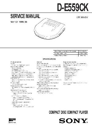 Сервисная инструкция Sony D-E559CK ― Manual-Shop.ru