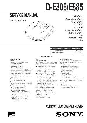 Сервисная инструкция Sony D-E808, D-E885 ― Manual-Shop.ru