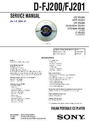 Сервисная инструкция Sony D-FJ200, D-FJ201  ― Manual-Shop.ru