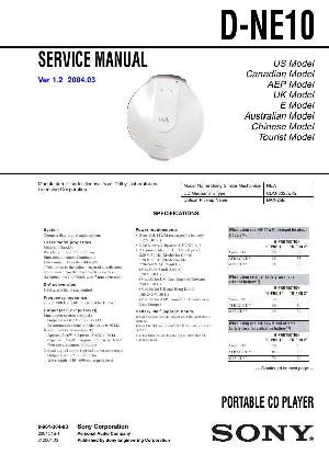 Сервисная инструкция Sony D-NE10  ― Manual-Shop.ru