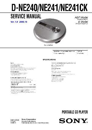 Сервисная инструкция Sony D-NE240, D-NE241, D-NE241CK  ― Manual-Shop.ru