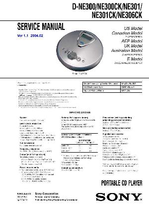 Сервисная инструкция Sony D-NE300, D-NE301, D-NE306CK  ― Manual-Shop.ru