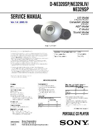 Сервисная инструкция Sony D-NE320SP, D-NE329LIV, D-NE329SP  ― Manual-Shop.ru