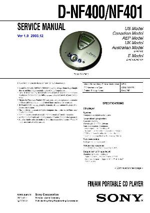 Сервисная инструкция Sony D-NF400, D-NF401  ― Manual-Shop.ru