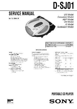 Сервисная инструкция Sony D-SJ01 ― Manual-Shop.ru