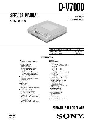 Сервисная инструкция Sony D-V7000 ― Manual-Shop.ru