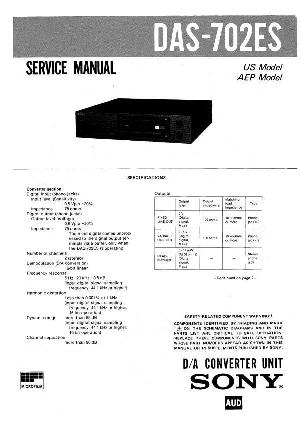 Сервисная инструкция Sony DAS-702ES ― Manual-Shop.ru