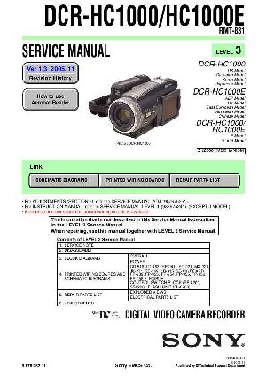 Сервисная инструкция Sony DCR-HC1000E (Level 3)  ― Manual-Shop.ru