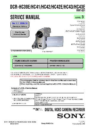 Сервисная инструкция Sony DCR-HC39E, DCR-HC41, DCR-HC42E, DCR-HC43E, LVL3 ― Manual-Shop.ru