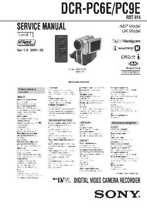 Сервисная инструкция Sony DCR-PC6E, DCR-PC9E ― Manual-Shop.ru