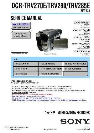 Сервисная инструкция Sony DCR-TRV270E, DCR-TRV280, DCR-TRV285E ― Manual-Shop.ru