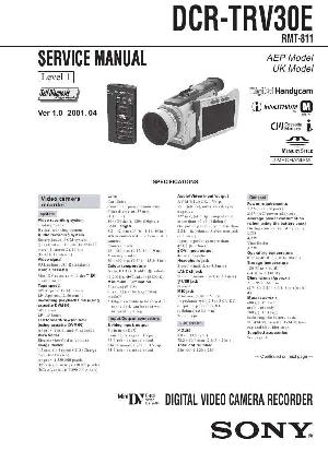 Сервисная инструкция Sony DCR-TRV30E Level 1 ― Manual-Shop.ru