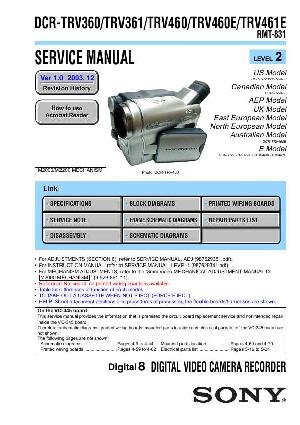 Сервисная инструкция Sony DCR-TRV360, DCR-TRV361, DCR-TRV460, DCR-TRV460E, DCR-TRV461E Level2 ― Manual-Shop.ru