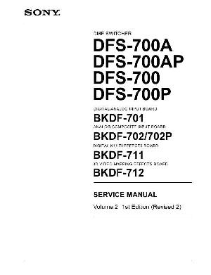 Сервисная инструкция Sony DFS-700, DFS-700P, VOL.2 ― Manual-Shop.ru