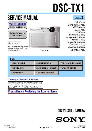 Сервисная инструкция Sony DSC-TX1 (Level 2) ― Manual-Shop.ru