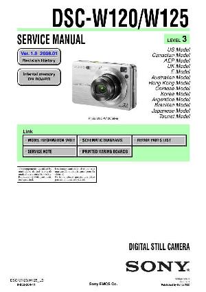Сервисная инструкция Sony DSC-W120, DSC-W125, LVL3 ― Manual-Shop.ru