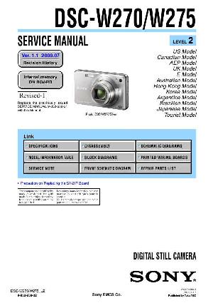 Сервисная инструкция Sony DSC-W270, DSC-W275 Level 2 ― Manual-Shop.ru