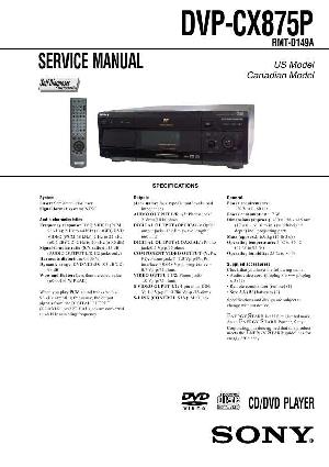 Сервисная инструкция Sony DVP-CX875P ― Manual-Shop.ru