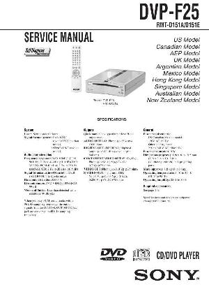 Сервисная инструкция Sony DVP-F25 ― Manual-Shop.ru