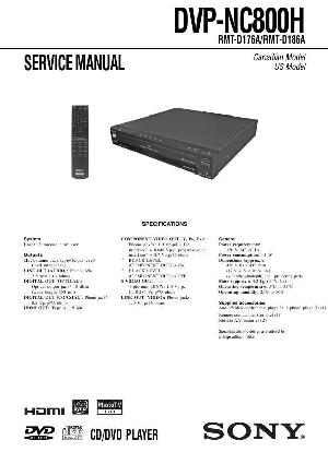 Сервисная инструкция Sony DVP-NC800H ― Manual-Shop.ru