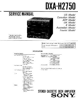 Сервисная инструкция Sony DXA-H2750 ― Manual-Shop.ru