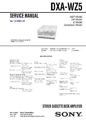 Сервисная инструкция Sony DXA-WZ5 (MHC-WZ5) ― Manual-Shop.ru