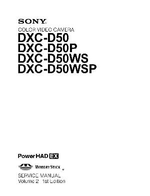 Сервисная инструкция Sony DXC-D50, DXC-D50P, DXC-D50WS, DXC-D50WSP Volume 2 ― Manual-Shop.ru