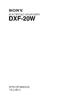 Сервисная инструкция Sony DXF-20W ― Manual-Shop.ru