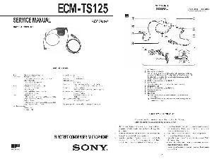 Сервисная инструкция Sony ECM-TS125 ― Manual-Shop.ru