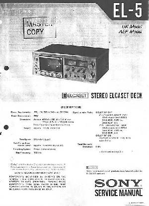 Сервисная инструкция Sony EL-5  ― Manual-Shop.ru