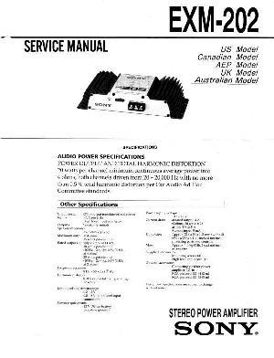 Сервисная инструкция Sony EXM-202  ― Manual-Shop.ru