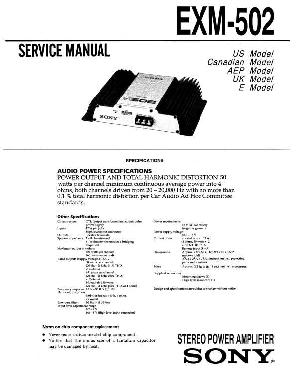 Сервисная инструкция Sony EXM-502  ― Manual-Shop.ru