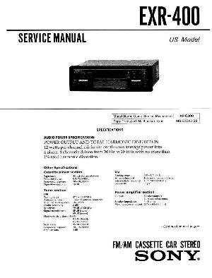 Сервисная инструкция Sony EXR-400 ― Manual-Shop.ru