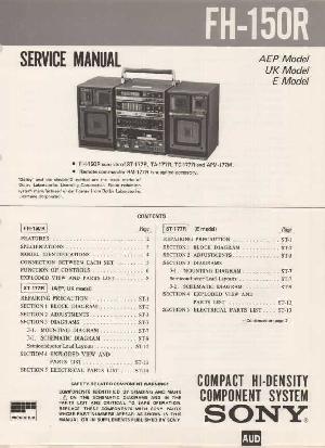 Сервисная инструкция Sony FH-150R ― Manual-Shop.ru