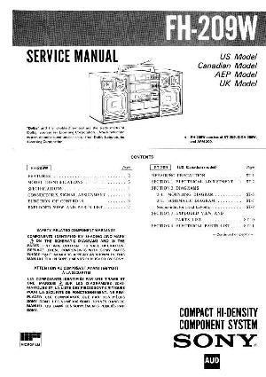 Сервисная инструкция Sony FH-209W ― Manual-Shop.ru