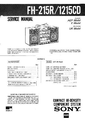 Сервисная инструкция Sony FH-215, FH-1215CD ― Manual-Shop.ru