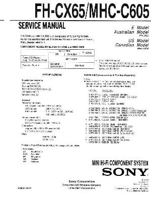 Сервисная инструкция Sony FH-CX65, MHC-C605, HCD-H605  ― Manual-Shop.ru