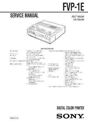 Сервисная инструкция Sony FVP-1E ― Manual-Shop.ru