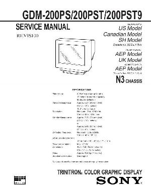 Сервисная инструкция Sony GDM-200PS, GDM-200PST9 (N3) ― Manual-Shop.ru