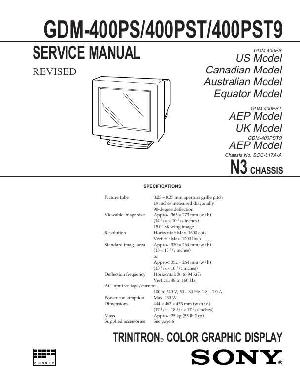Сервисная инструкция Sony GDM-400PS, GDM-400PST9 (N3) ― Manual-Shop.ru