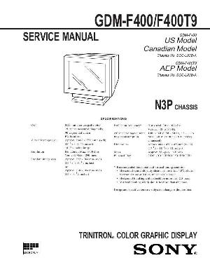 Сервисная инструкция Sony GDM-F400, GDM-F400T9 (N3P) ― Manual-Shop.ru